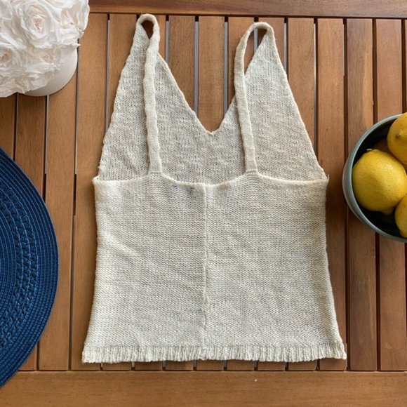 Brandy Melville Knit Tank Top w/ Scrunchie - Picture 2 of 4